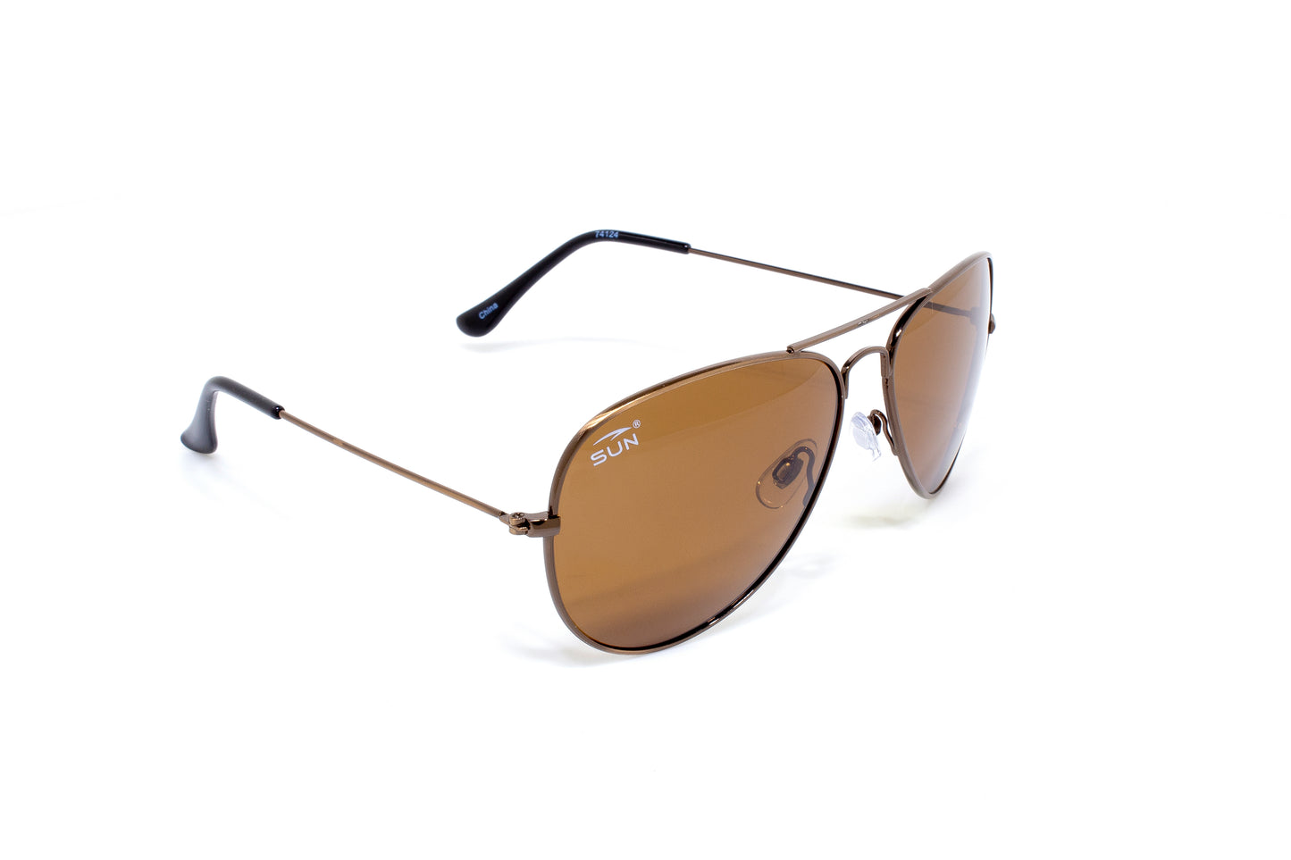 Pilot | 74124 | TruRevo Amber Tint Polarized Lens | Brushed Copper Frame
