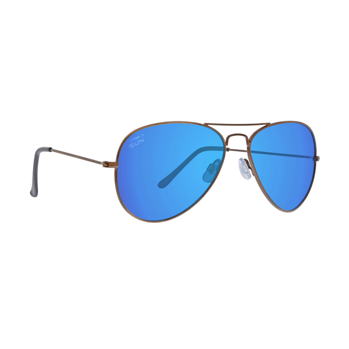 Pilot | 74123 | TruRevo Flash Blue Polarized Lens | Brushed Copper Frame