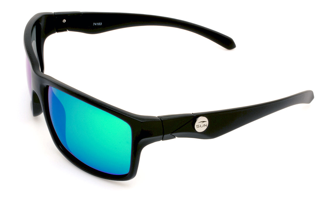 Kona | 74163 | TruRevo Metallic Green Polarized Lens | Matte Black Frame