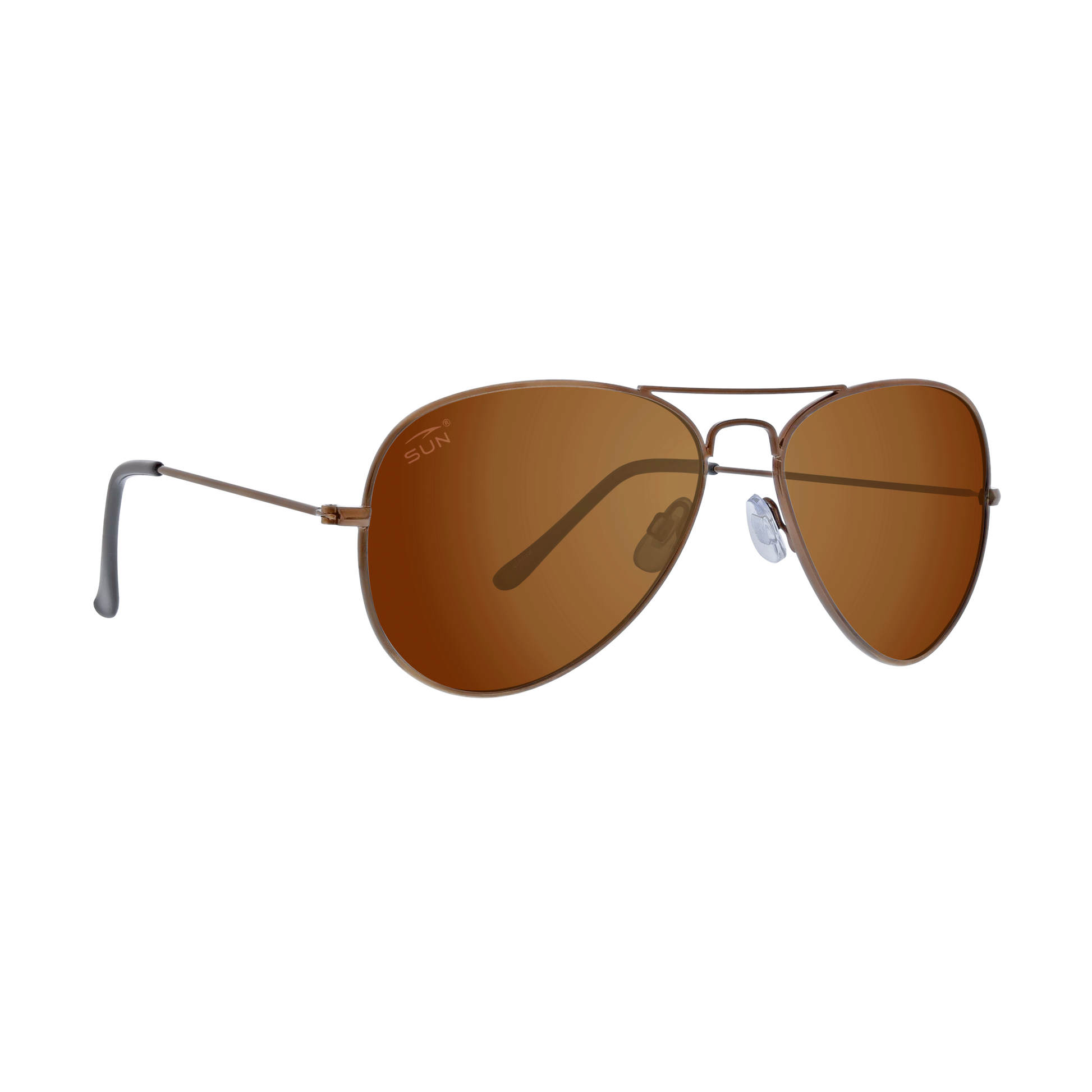 Z87 HORISUN Safety Sunglasses Pilot 74124 TruRevo Amber Tint Polarized Lens Brushed Copper Frame